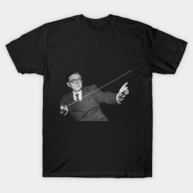 Sartre Fencing (No Border) T-Shirt by neememes